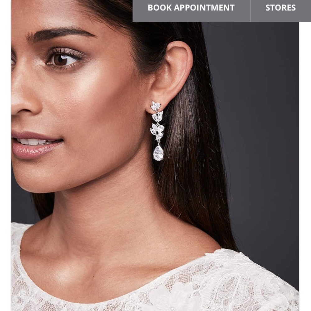 David’s Bridal New Laurel Leaf Earrings